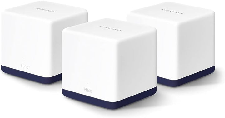 TP-Link Mercusys Halo H1900G (3er Pack) Router WiFi Mesh Dual Band AC1900Mbps, 3 Stück mit Abdeckung