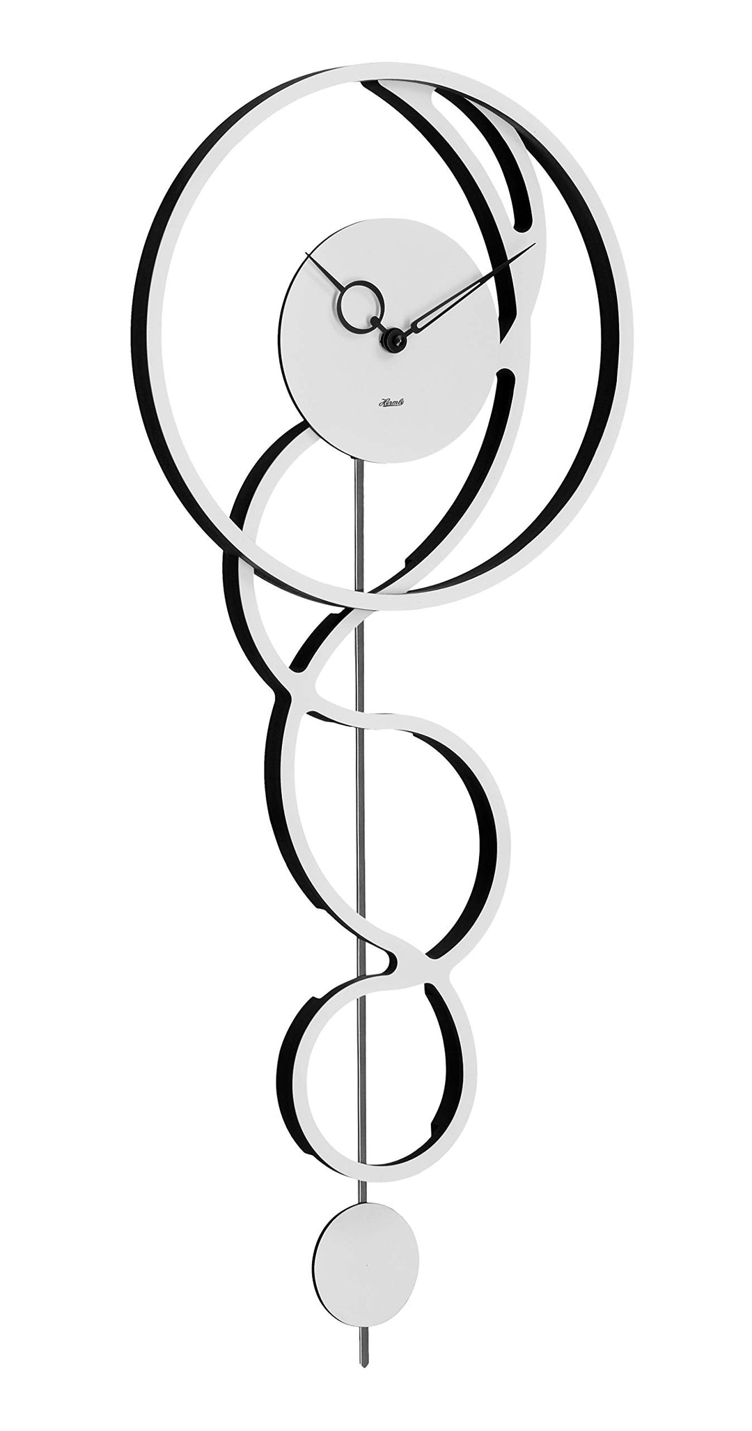 Hermle 61023-002200 Wanduhr modern, 68cm x 26cm x 5cm 68cm x 26cm x 5cm Weiss-schwarz, 68cm x 26cm x