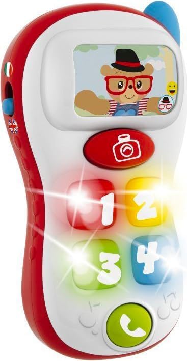 Chicco ABC Selfie Phone, Elektronischer Triller für Kinder in Form eines Handys, Schilder für Zahlen