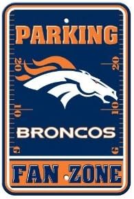 Fremont Die NFL Parkschild aus Kunststoff, Unisex, für Erwachsene Denver Broncos No Einheitsgrösse T