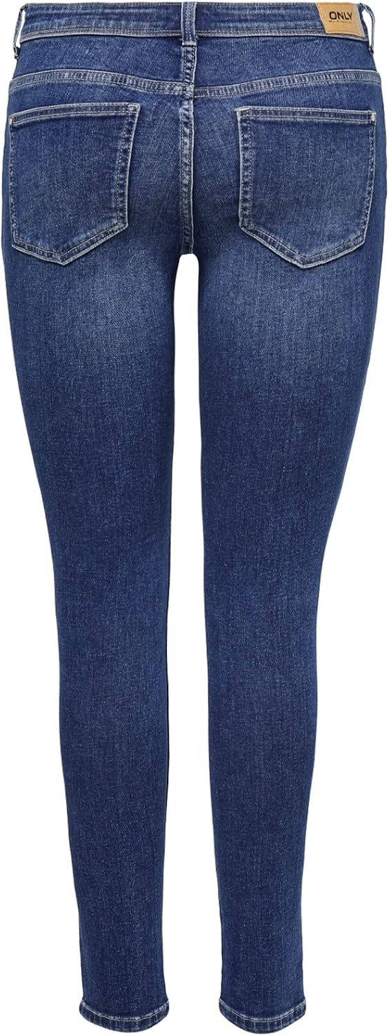 ONLY Damen Hose 27W / 34L Dark Blue Denim, 27W / 34L Dark Blue Denim