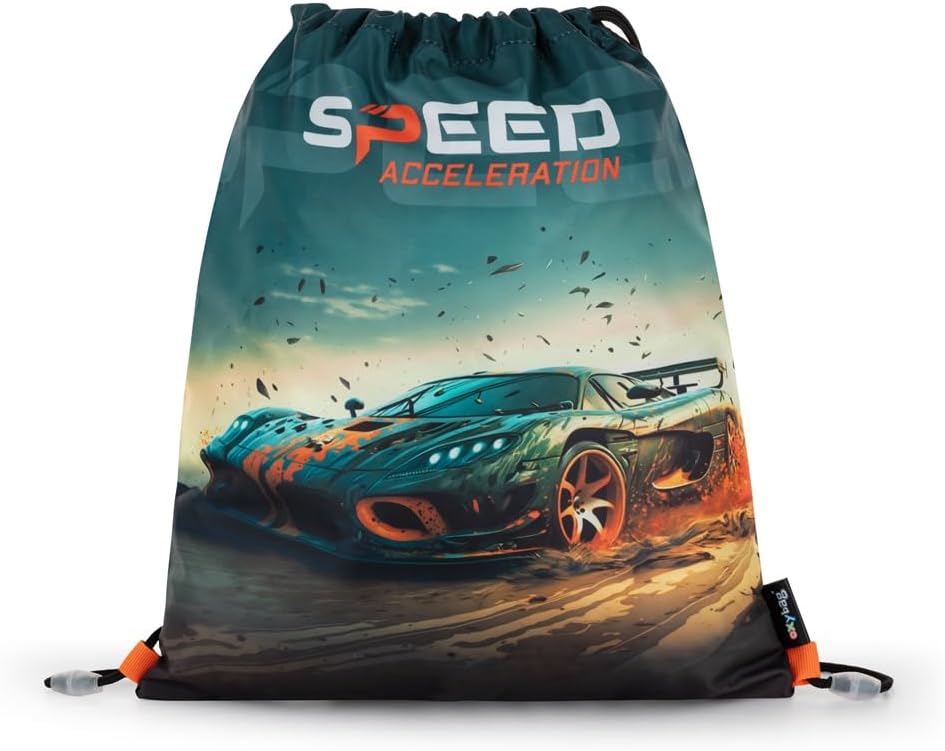 Auto - Speed Acceleration - Race - Oxy Bag PREMIUM Schulranzen-Set 9tlg. mit Sporttasche, Schultüte,