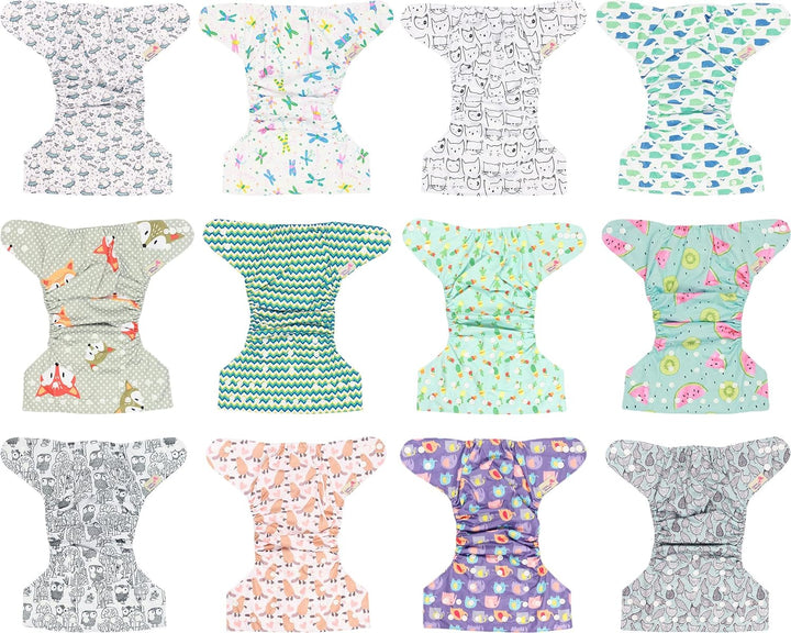 Littles and Bloomz FLP2-1203 Windel, wiederverwendbar, Standard-Popper, 12 Windeln 1203 12 Stück (1e