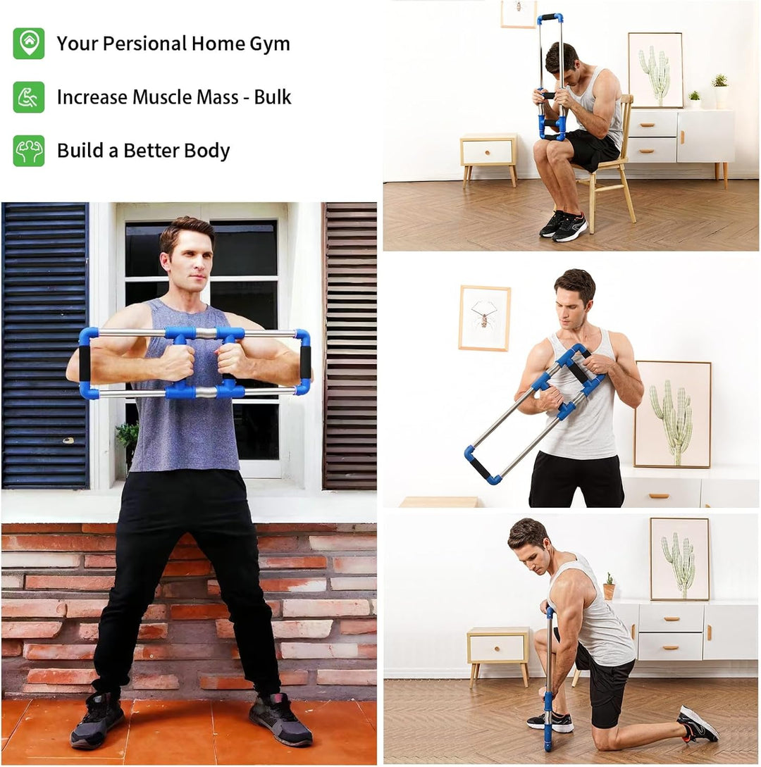 GoFitness Push Down Bar Brusttrainer Fitnessgerät für Zuhause - Krafttraining Sportgerät für Brustmu