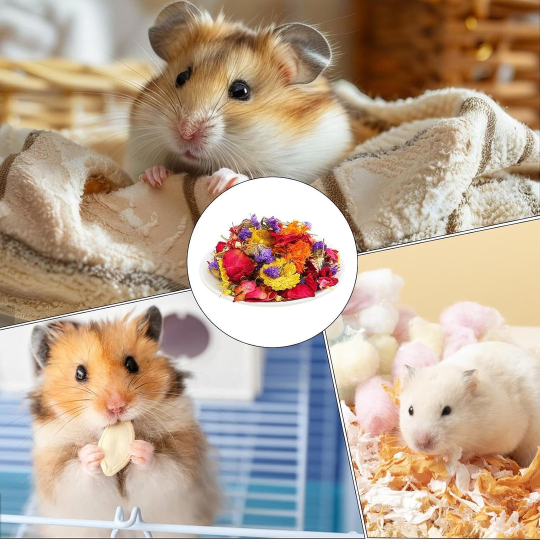 Generisch Hamsterkäfig-Einstreu, Einstreu für Hamster - Natürliche Trockenblumen-Gerbil-Bettwäsche |