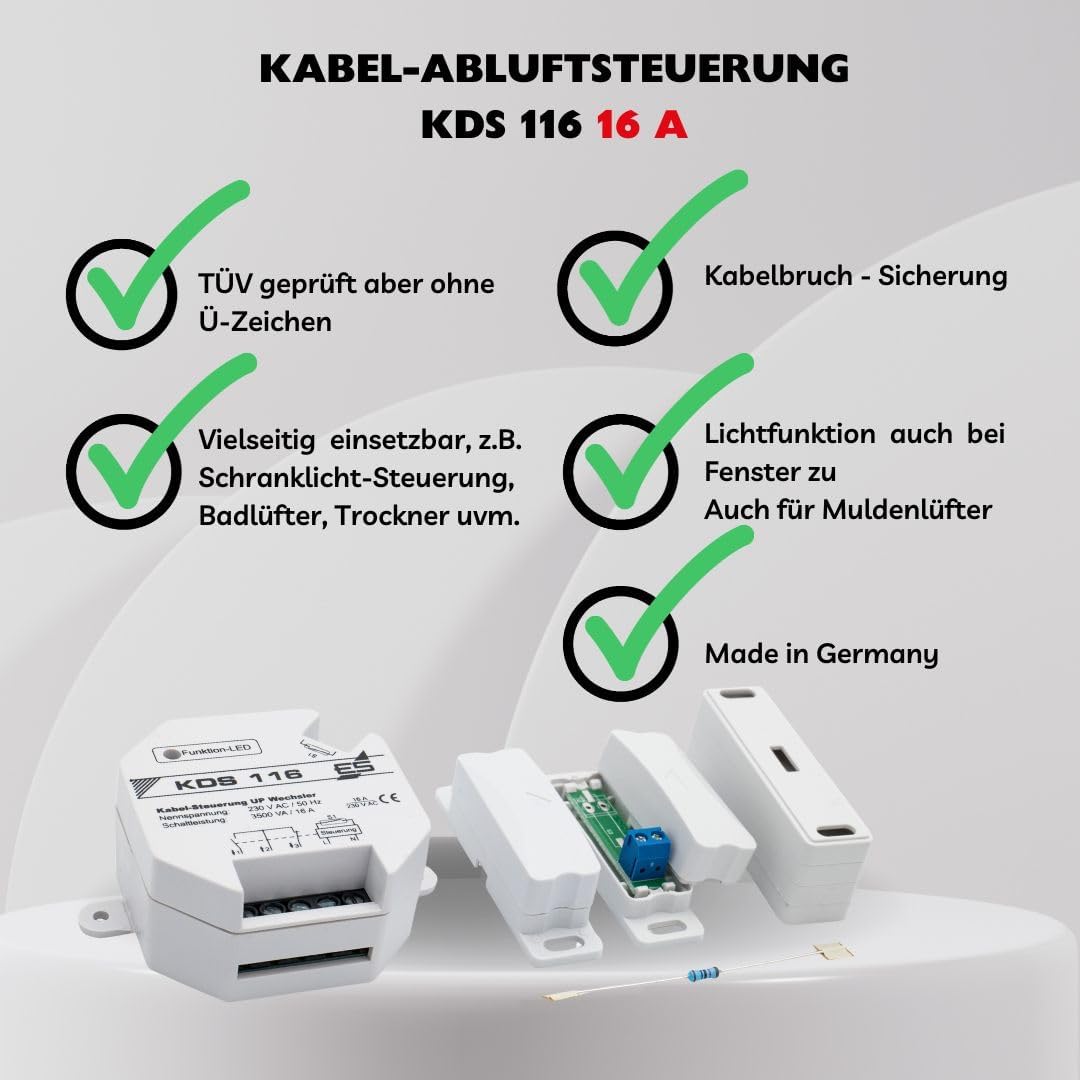 Schabus Kabel-Dunstabzugsteuerung KDS 116 ohne Dibt-Zulassung Zubehör für Dunstabzugshauben 40447640