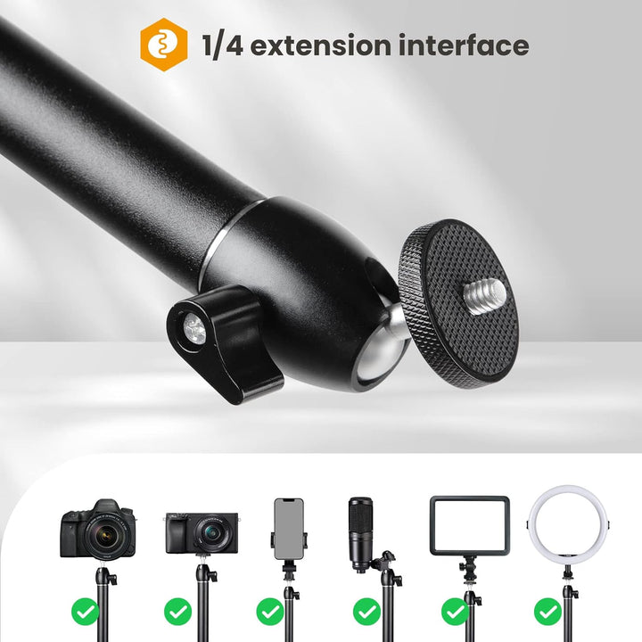 TARION Overhead Stativ Kamera Tischstativ Klemmstativ Flexibel Gelenkarm Tisch Halterung mit 3/8'' G