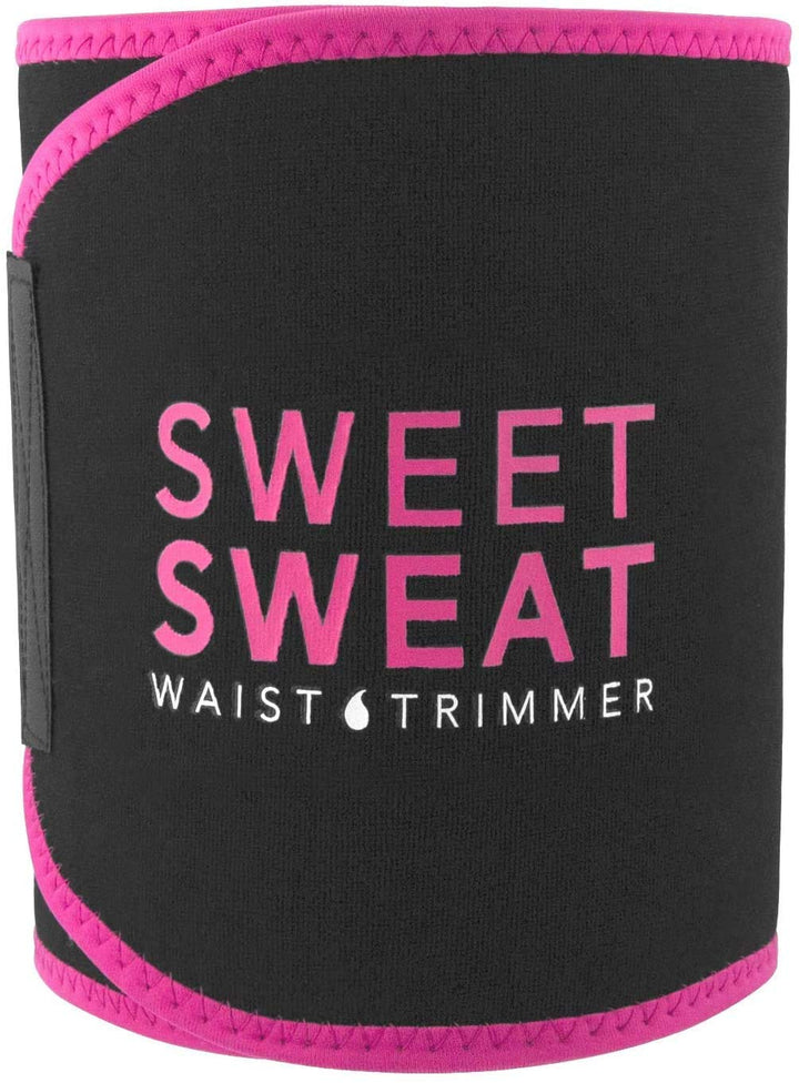 Sweet Sweat Taille Trimmer (Rosa Logo) für Männer & Frauen. Inklusive gratis Probe des Sweet Sweat W