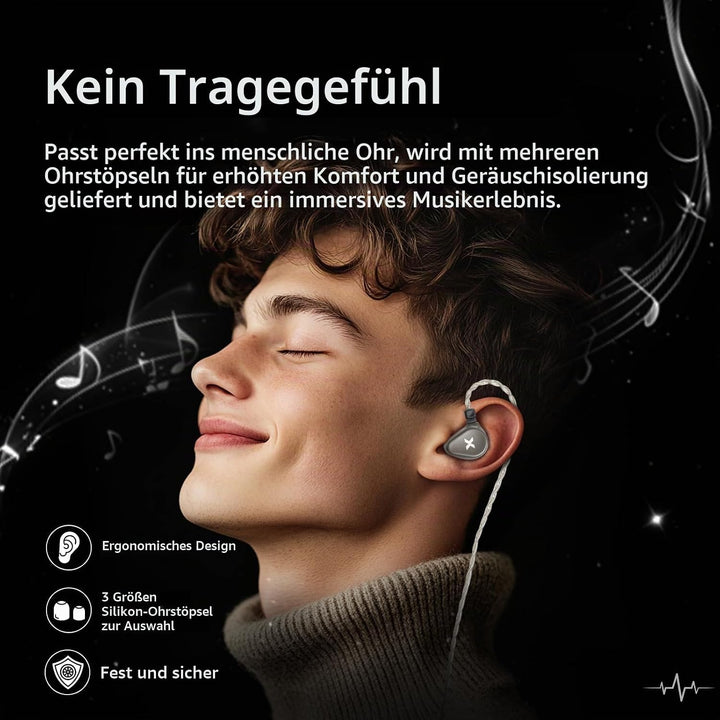 DUNU Titan X 3,5mm Gaming IEM-Kopfhörer, Doppelmagnet-Doppelkammer-1DD | Doppelkammer-1DD, Verbundme