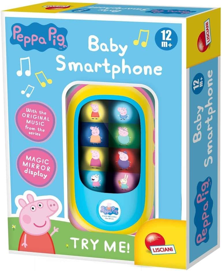 LISCIANI - PEPPA PIG - Nachgemachtes Smartphone-Spielzeug für Babys - LED-Lichtanzeige auf dem Bilds