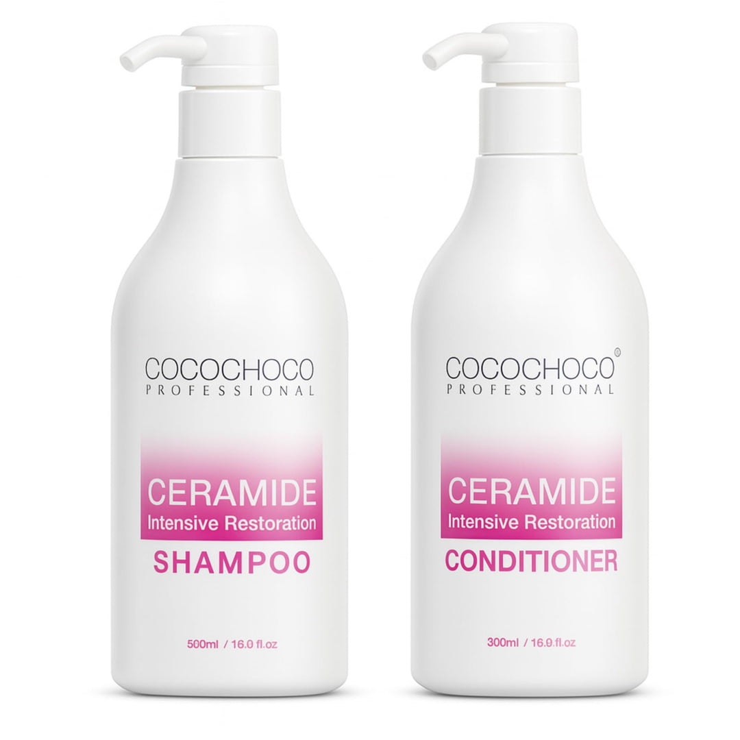 COCOCHOCO Satz Ceramide Shampoo & Haarkur für trockene und brüchige Haare 2x 500ml