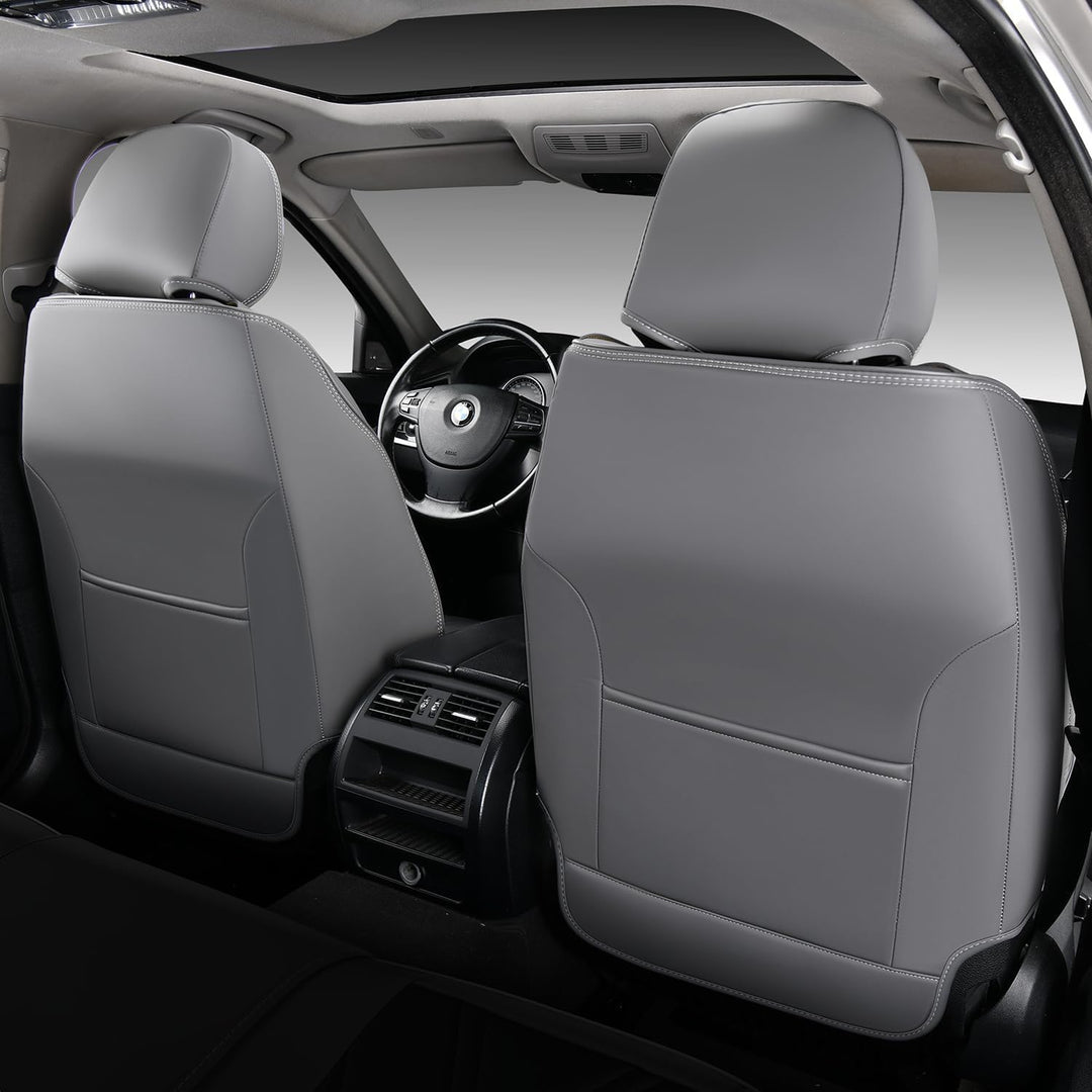 FLORICH Autositzbezüge Leder, Vorder- und Rücksitzbezüge, 5 Stück, komplettes Set, universell passen