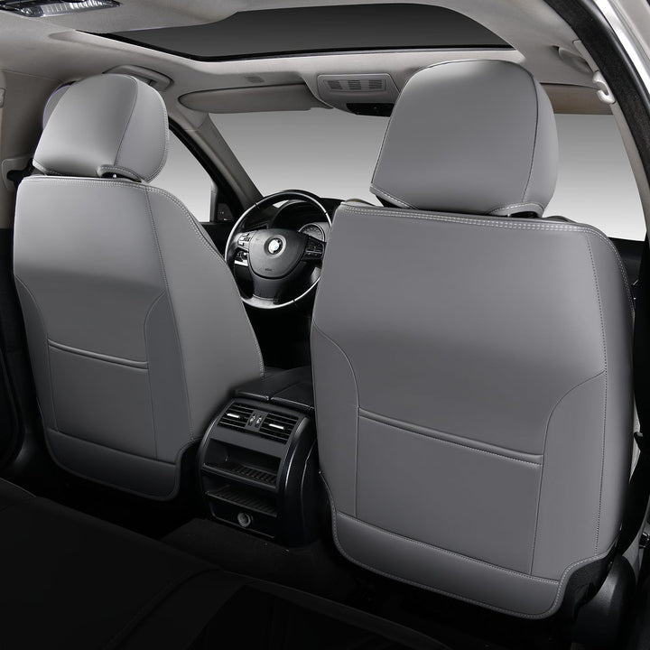 FLORICH Autositzbezüge Leder, Vorder- und Rücksitzbezüge, 5 Stück, komplettes Set, universell passen