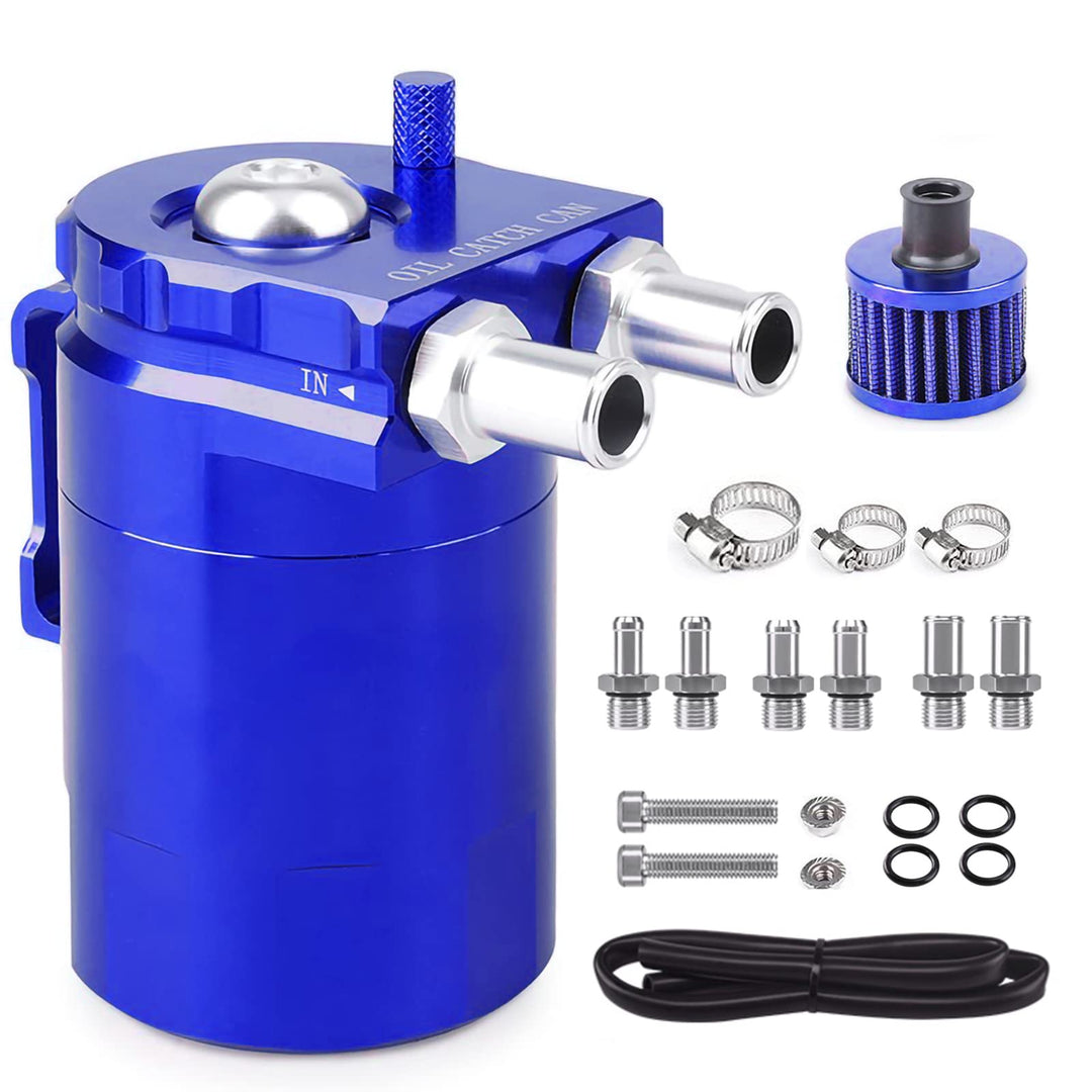 Towwoo Oil Catch Can, 300ml Aluminium Auto Reservoir Tank Universal Air Oil Seperator mit Luftfilter