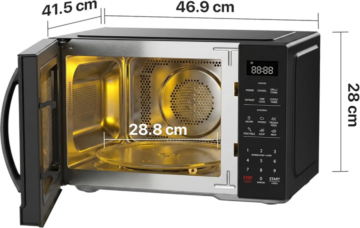 23 L Mikrowelle mit Grill, Heissluft &amp; Airfryer – 4-in-1 Kombigerät, 900 W Mikrowelle + 1000 W Grill