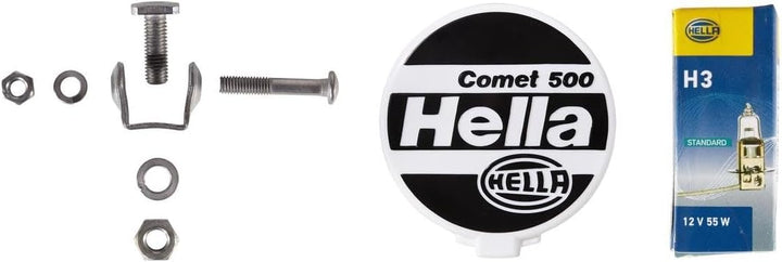 HELLA - Halogen-Fernscheinwerfer - Comet 500 - E1 44404/ECE-R8 - 12V - rund - Referenzzahl: 37.5 - g