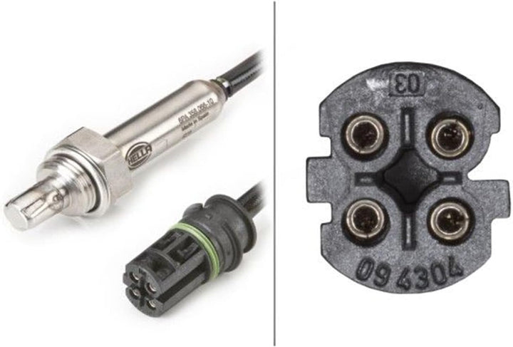 HELLA 6PA 358 066-101 Lambdasonde - 4-polig - Kabel: 1000mm
