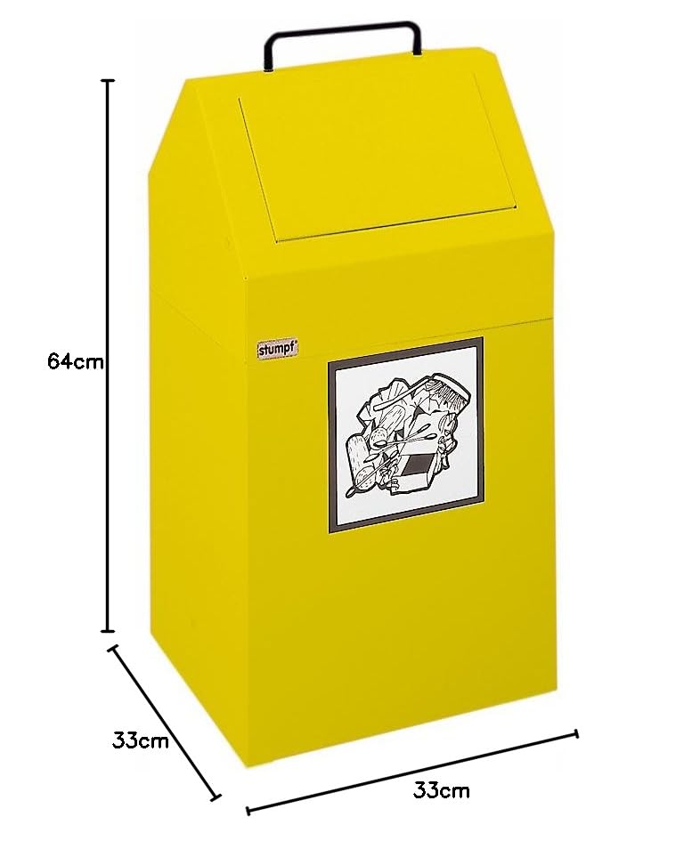Stumpf | Wertstoffbehälter mit Einwurfklappe | Volumen 45 l | BxHxT 320 x 650 x 310 mm | stationär |