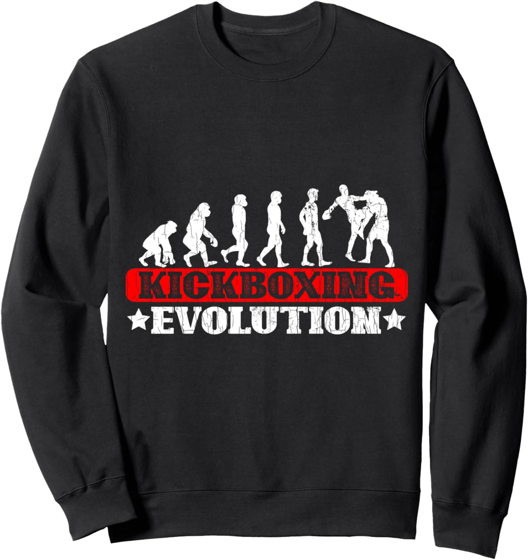 Kickboxing Evolution Funny Kickboxer-Grafik Sweatshirt