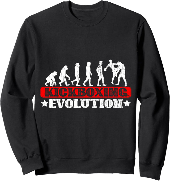 Kickboxing Evolution Funny Kickboxer-Grafik Sweatshirt