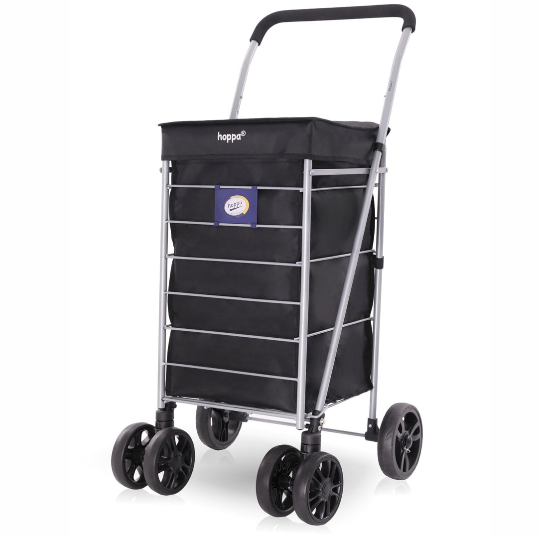 Hoppa Leichter 6-Rad-Einkaufstrolley Premium Modell 2024, faltbar, extragross, Einkaufstrolley mit 7