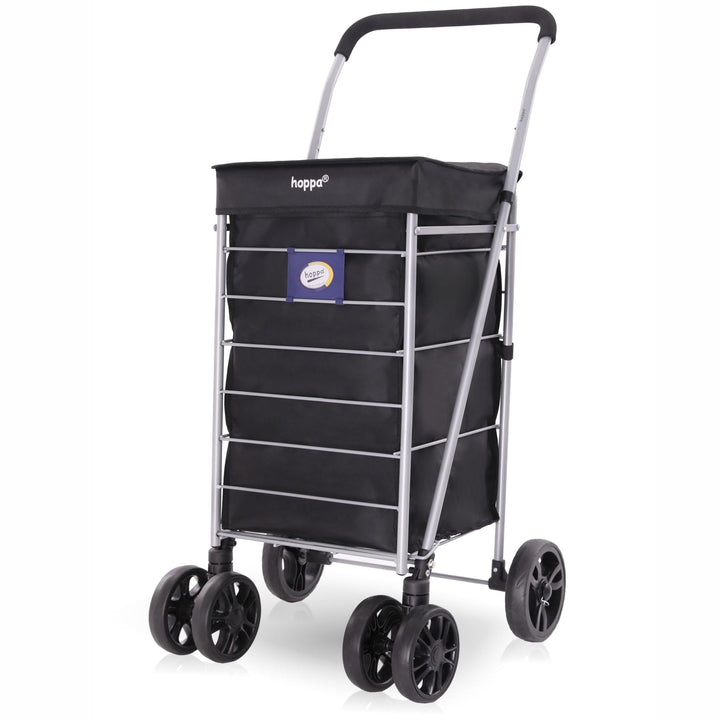 Hoppa Leichter 6-Rad-Einkaufstrolley Premium Modell 2024, faltbar, extragross, Einkaufstrolley mit 7