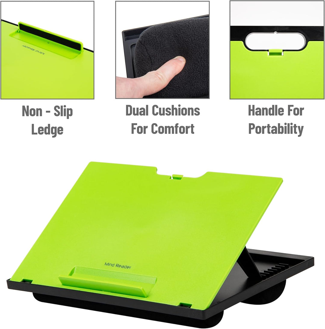 Mind Reader Laptop-Ständer, Betttablett, zusammenklappbar, Kissen, tragbar, Wohnheim, Kunststoff, 37
