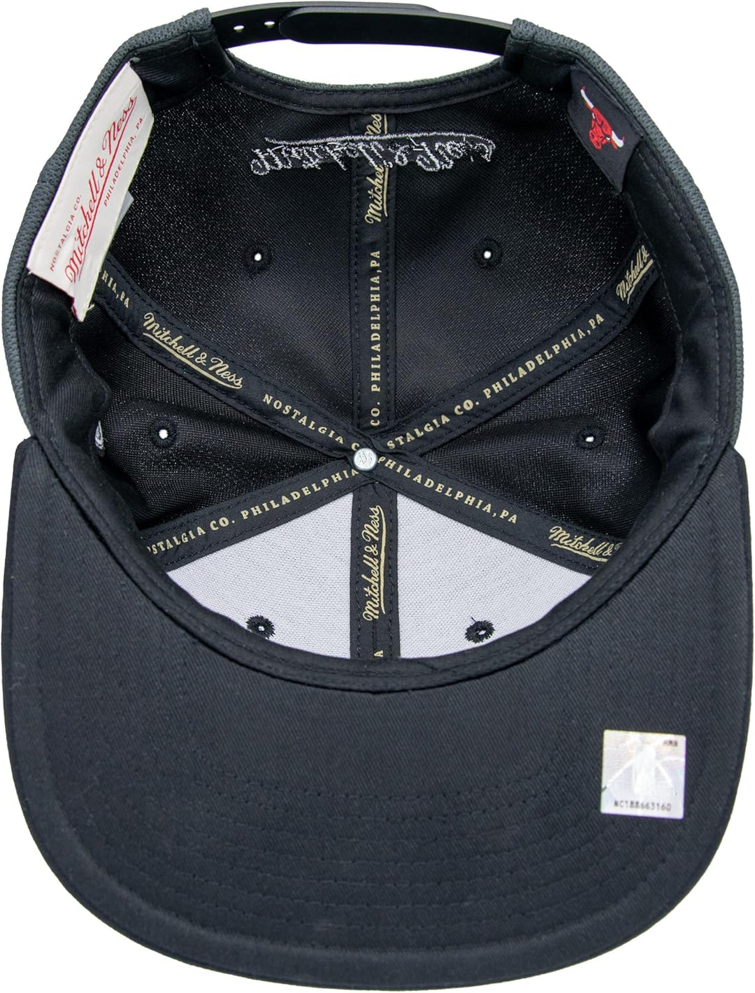 Mitchell & Ness Resist 3D Arch Snapback (NBA/NHL), Chicago Bulls, Grau