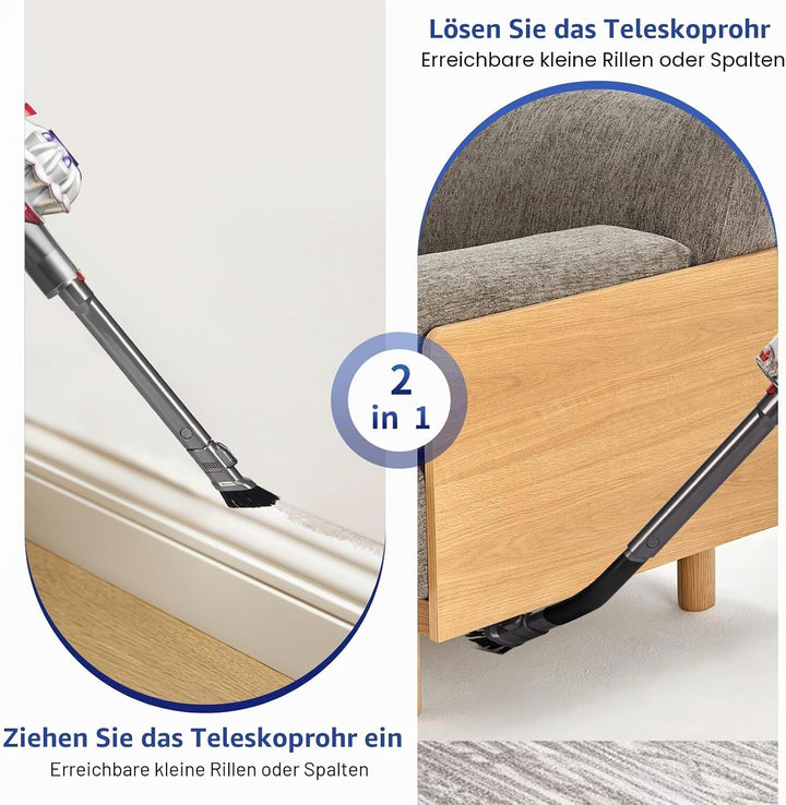 Flexibele Fugendüse für Dyson Outsize V15 V12 Slim V11 V10 V8 V7 Gen5detect Ersatzteile, Lange Flach