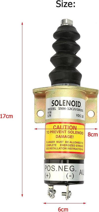 Solenoid - 12V Stahlgehäuse Motor Absperren Abstellmagnet Replacement Kit