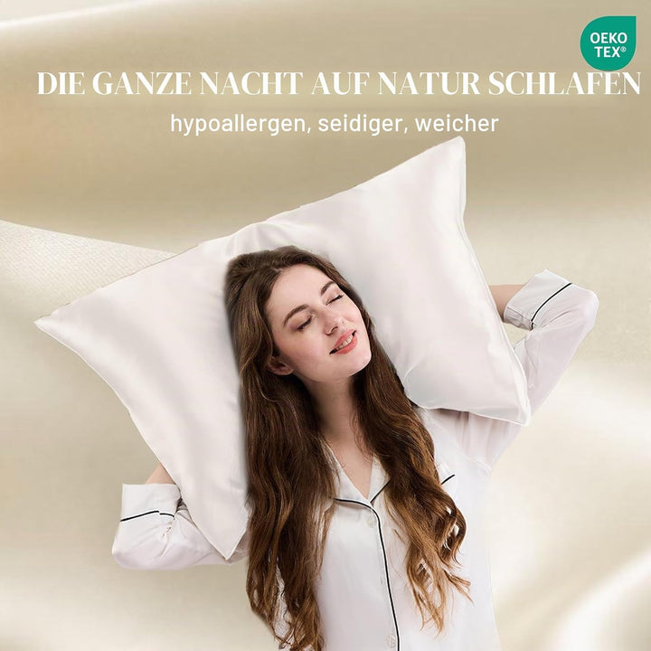 ZIMASILK Kissenbezug aus 100% Seide für Haare und Haut. Doppelseitige 19 Momme Reine Maulbeerseide K