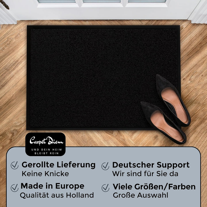 Jan Max Schmutzfangmatte - 8 Farben - Fussmatte mit 2900g/m2 PP Twisted Heatset Faser - 2,4l/m2 Feuc