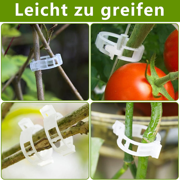 Tomatenhaken mit Schnur, 50Stück Tomatenhaken Metall, Robuster Tomatenhaken | Tomatenhaken mit 100 P