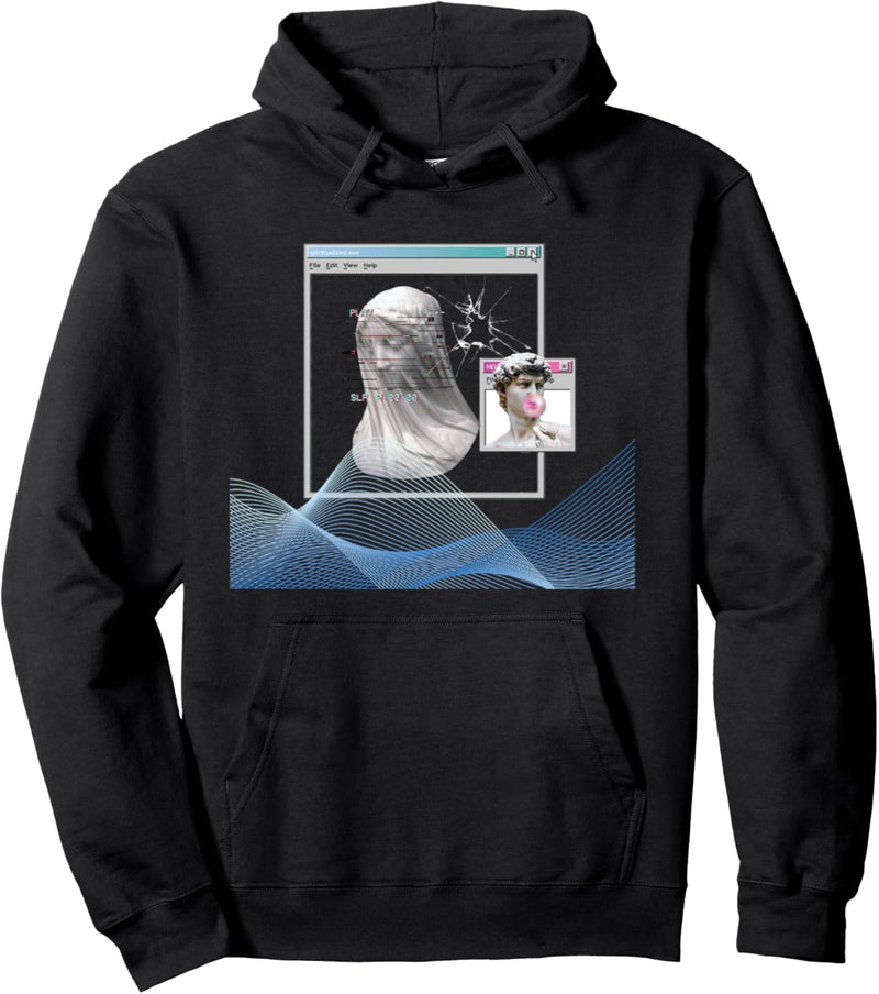 Vaporwave Aesthetic PC Trippy 90er Computer Kunst Design Pullover Hoodie