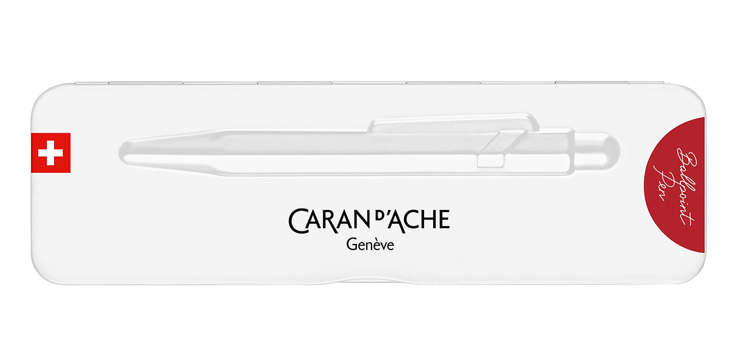Caran d'Ache Kugelschreiber 849 Colormat-x in der Farbe Rot mit Etui, 0849.585, 1 Stück (1er Pack)