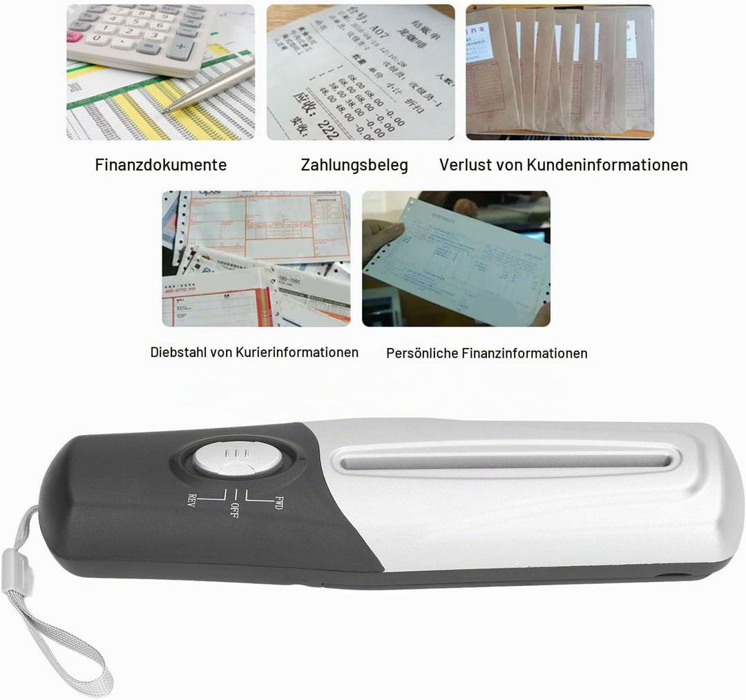 Elektro-Aktenvernichter, Tragbar, 4 Mm Zerkleinerungskapazität, Multifunktional, USB, für Zuhause, S