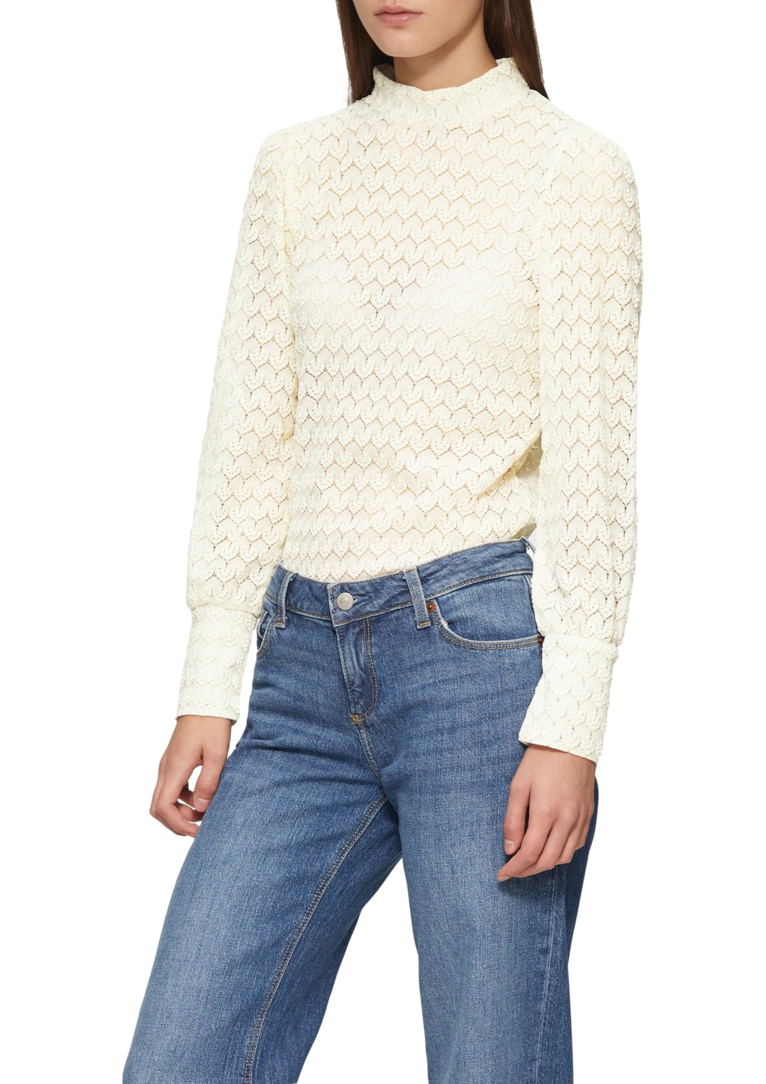 Langarmshirt mit Strukturmuster