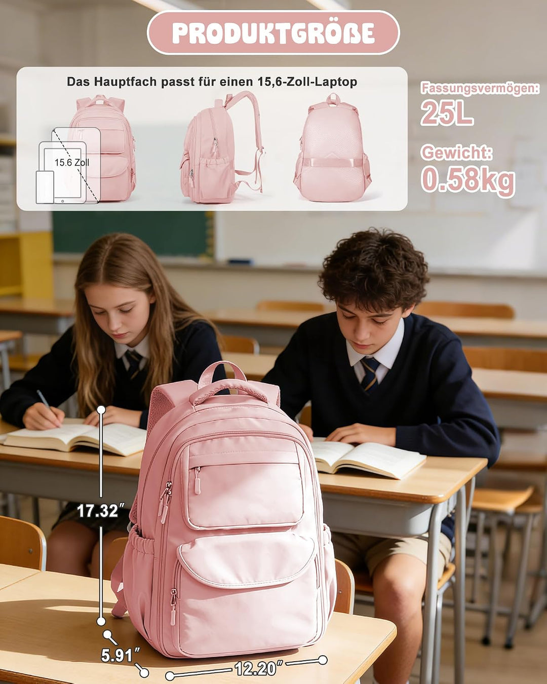 Grosse Rucksack Schule Teenager Mädchen Schulrucksack Teenager Mit Laptopfach Schulranzen Mit Laptop