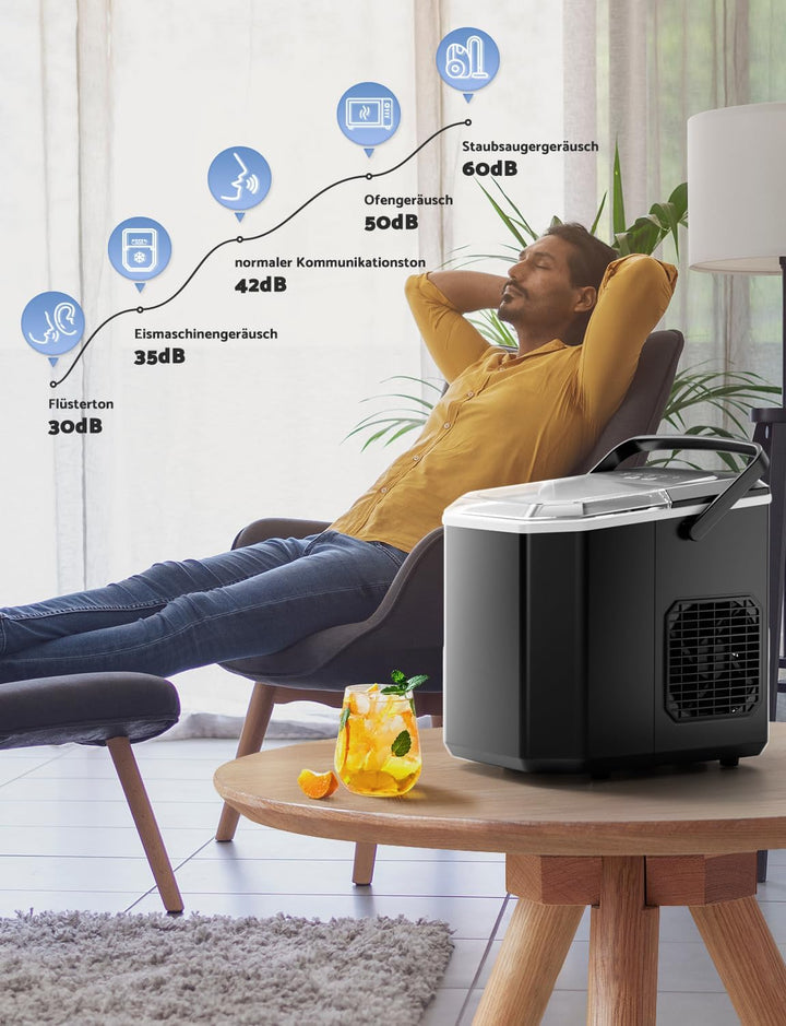 Eiswürfelmaschine, Eiswürfelbereiter Ice Maker 6-13Min Produktionszeit Ice Cube Maker, Eiswürfel Mas