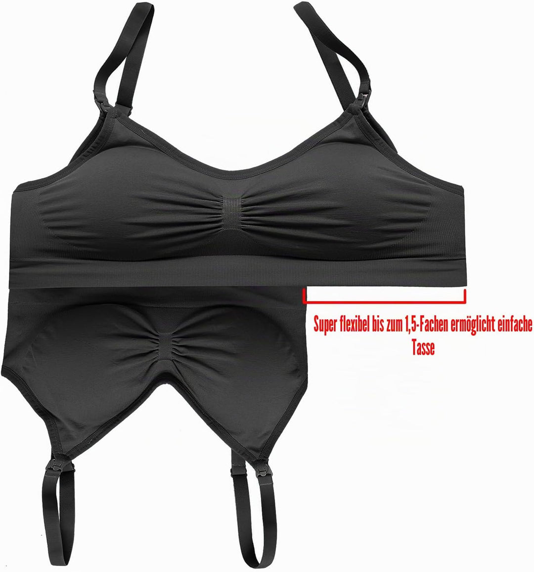 HOFISH Damen 3pack voller Fehlschlag Seamless stillen Schwangerschaft Bras Bralette mit extra-Bra Ex
