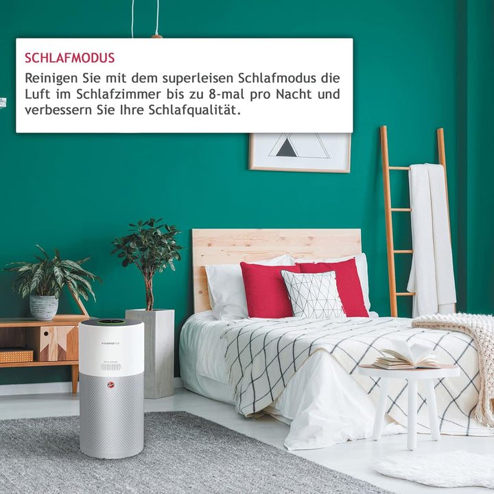 Hoover H-PURIFIER 500 Luftreiniger – mit HEPA-13 Filter für gute Luftqualität – Luftmesser mit CO-Wa