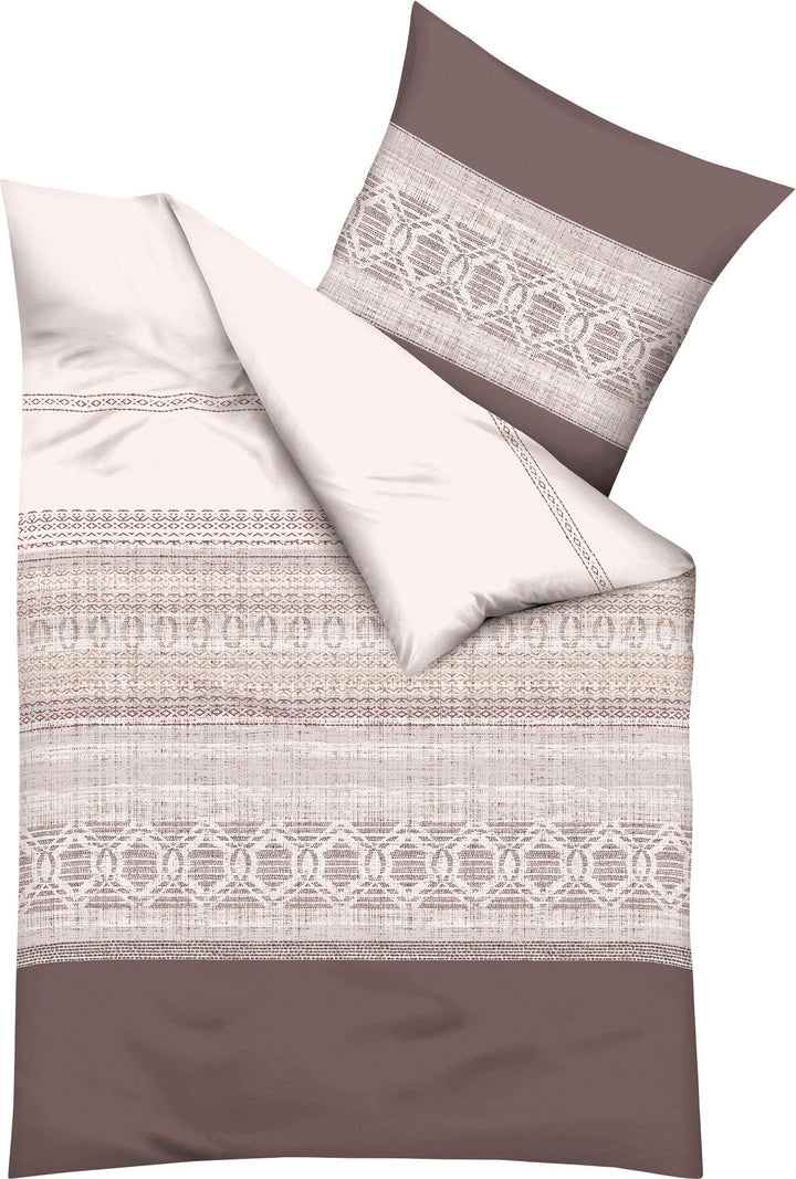 Kaeppel Biber Bettwäsche Crochet Champagner 1 Bettbezug 155 x 220 cm + 1 Kissenbezug 80 x 80 cm 155x