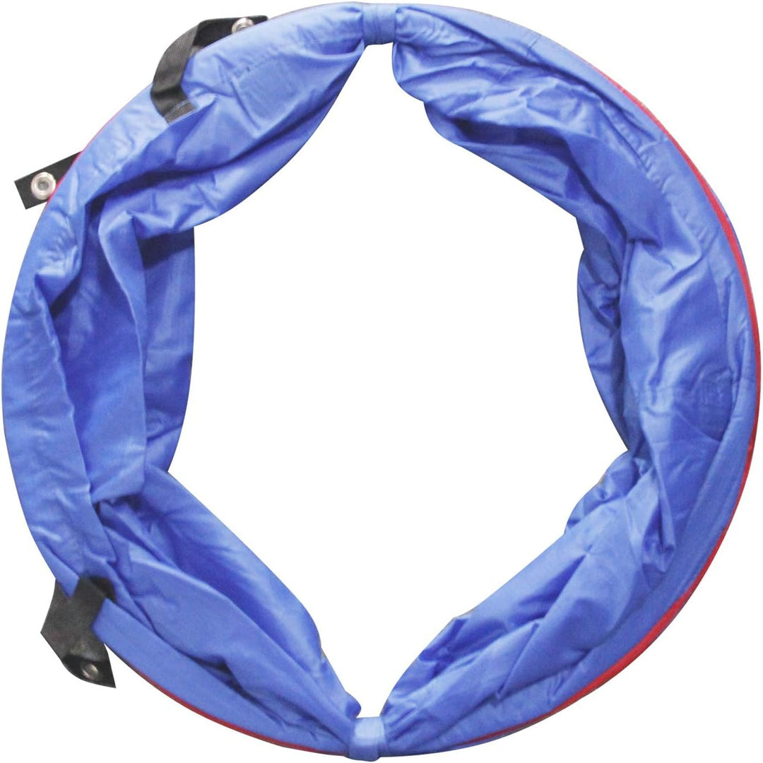Pawise 11434 Agilitytunnel Hundetunnel Spieltunnel Sacktunnel 5 Meter, blau-rot