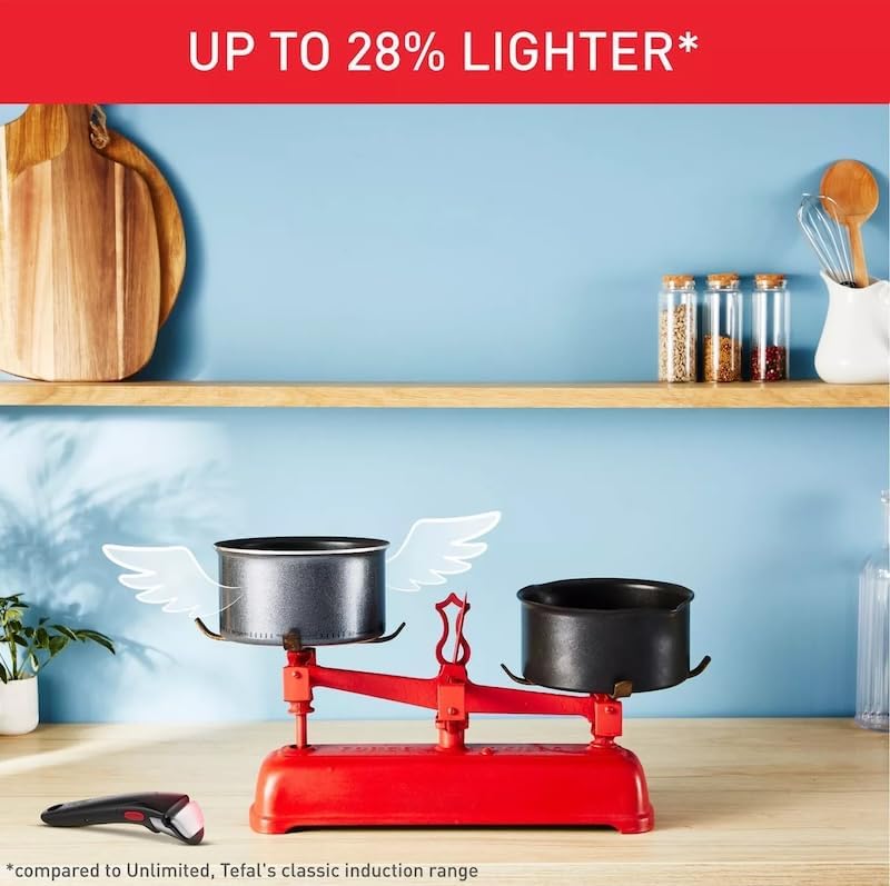 Tefal Ingenio So'Light Topfset, 11-teilig, Schwarz, Aluminium, Abnehmbare Griffe, Antihaftbeschichtu