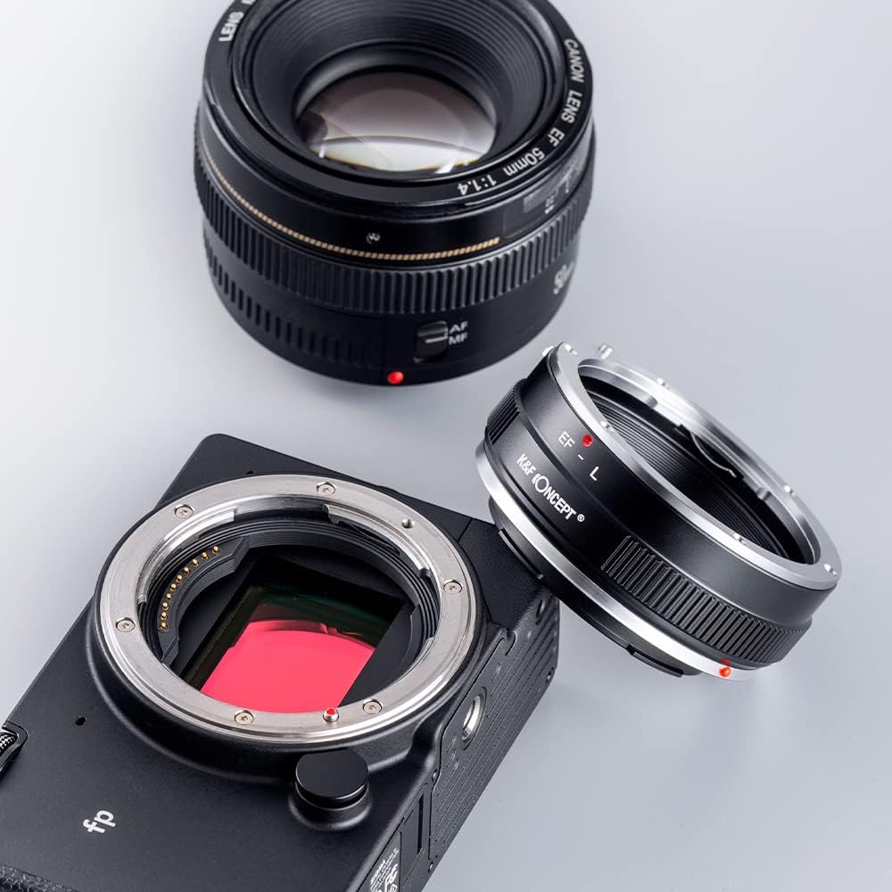 K&F Concept Objektivanschlussadapter EOS-L Manueller Fokus, kompatibel mit Canon (EF/EF-S) Objektive