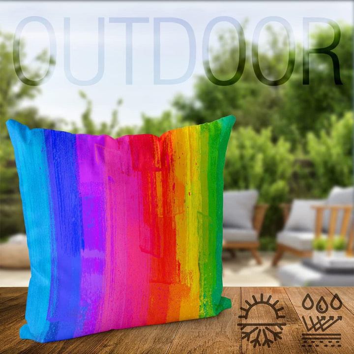 VOID Regenbogen Farben Kissenbezug Kissenhülle Sofakissen Kissen Deko Outdoor-Kissen Dekokissen, Kis