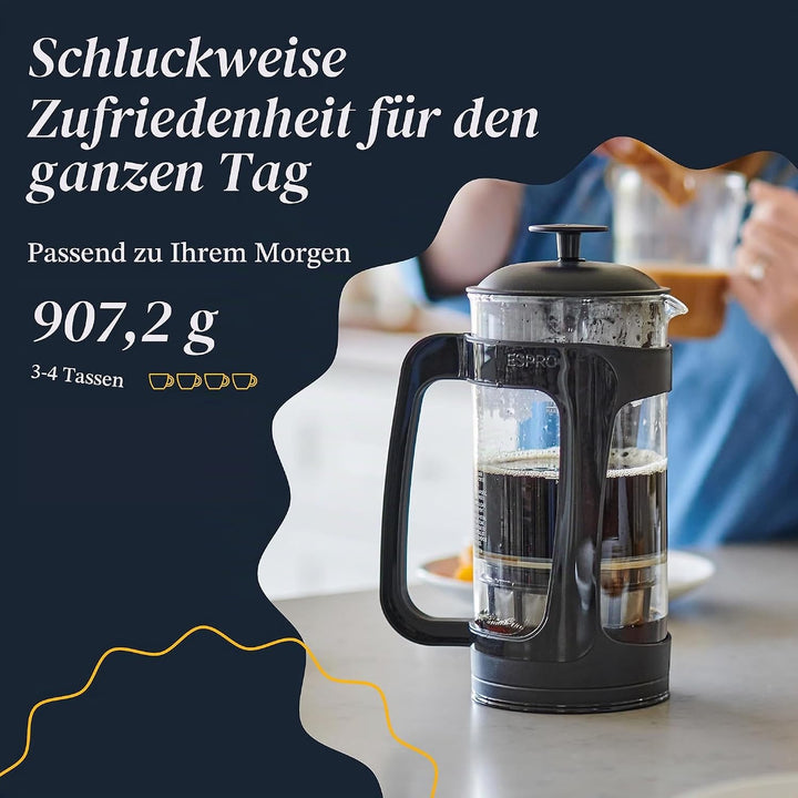 ESPRO® French Press P3 mit Kaffeefilter, 1 Liter, 32 Unzen