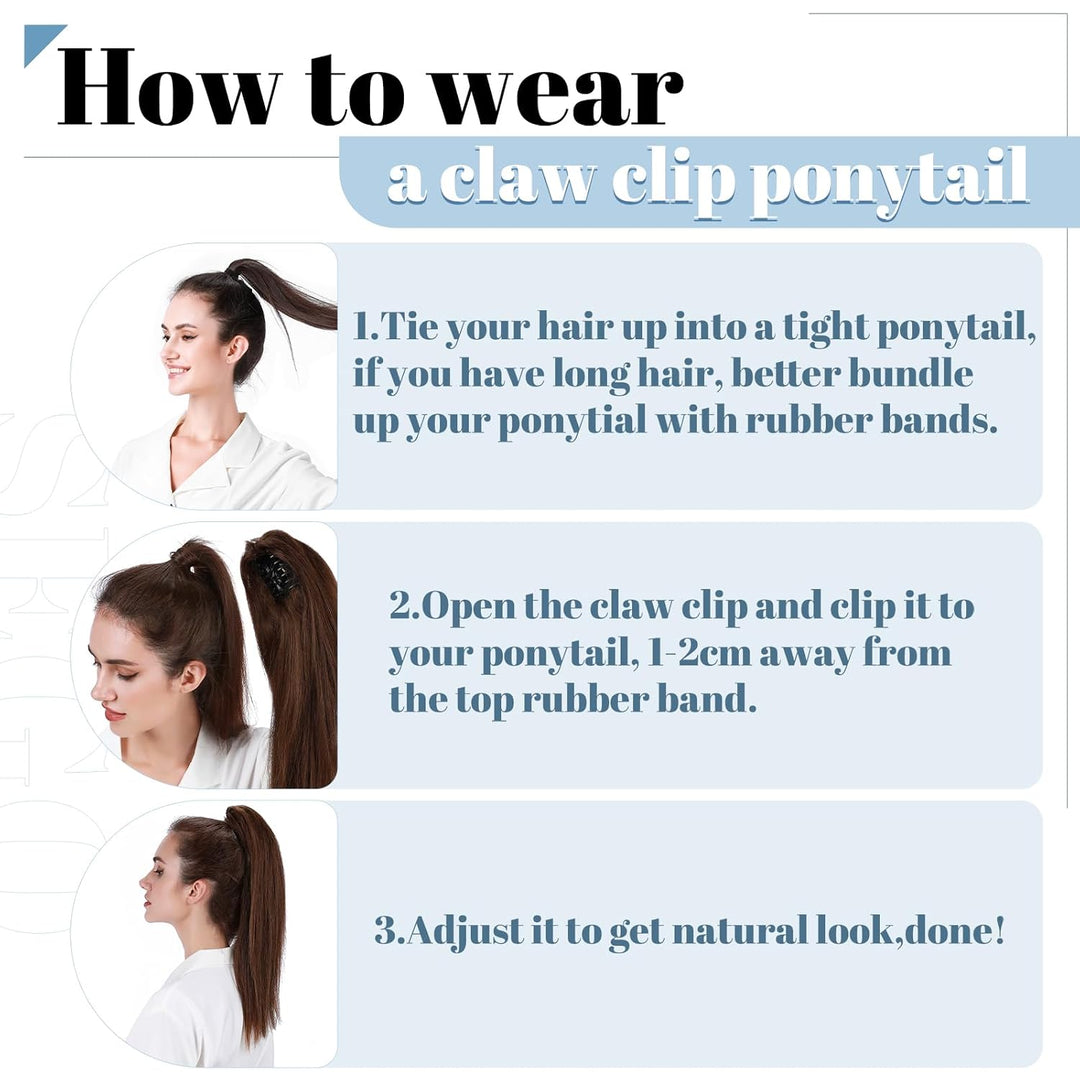 SEGO Ponytail Extension Echthaar Pferdeschwanz Zopf Clip in Haarteil Haarverlängerung 100% Remy Haar