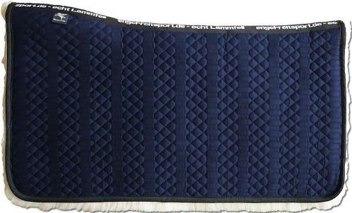 Engel Reitsport Lammfell Western Squarepad WPAD1 Stoff schwarz marine-med., marine-med.