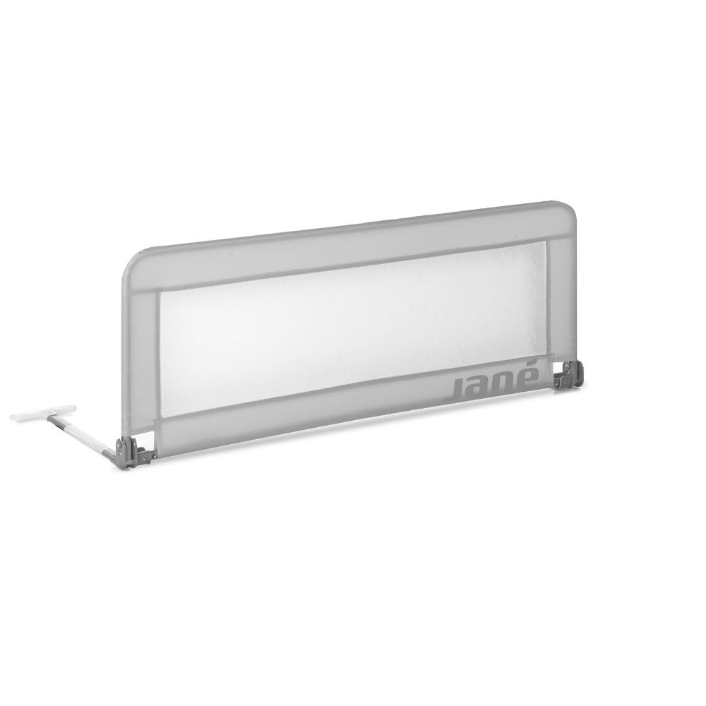 Jané - Klappbares Bettgitter, Länge 110 cm, Transporttasche, extra hoch 110 cm Grau, 110 cm Grau